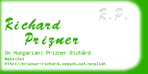 richard prizner business card